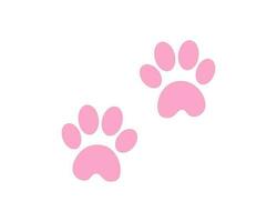 cat footprints, paw print. Illustration for printing, backgrounds, covers and packaging. Image can be used for greeting cards, posters, stickers and textile. Isolated on white background. vector