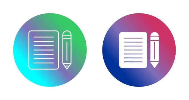 nota, vector, icono vector