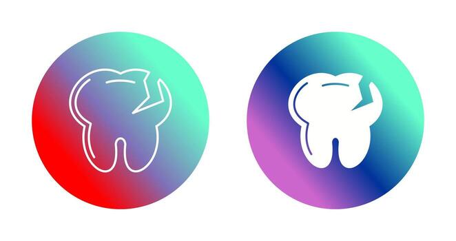 icono de vector de diente