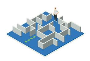 Decision Making Concept Isometric vector