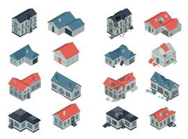 Buildings Before And After Cataclysm vector