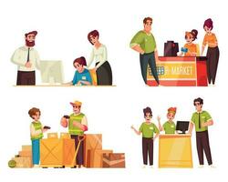 Teenager Work Compositions vector