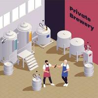 Private Brewery Business Composition vector