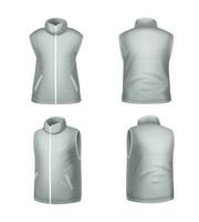 Sleeveless Jacket Set vector