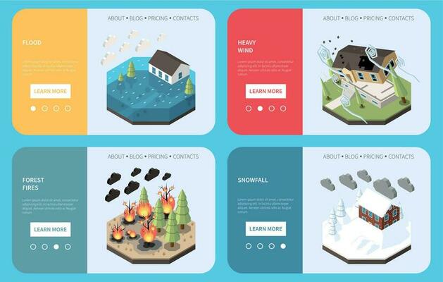 Natural Disaster Banner Set