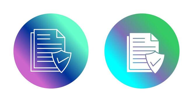 icono de vector de documento válido