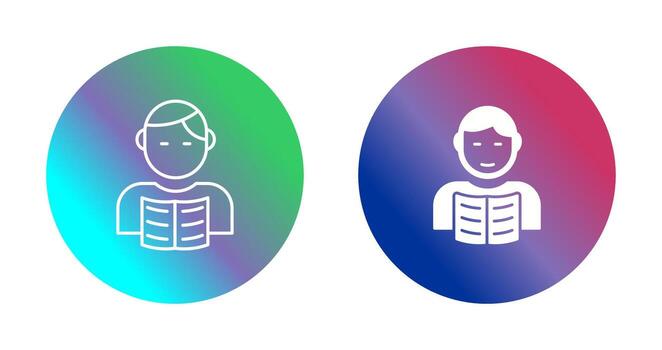 icono de vector de estudiante