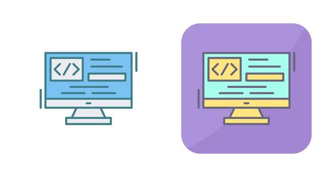 icono de vector de codificación
