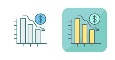 Chart Down Vector Icon