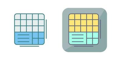 Table Data Vector Icon