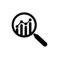 graph analysis business icon vector