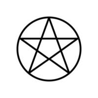 Pentagram outline vector icon
