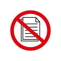 Do not Copy file sign icon vector