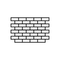 line icon brick wall icon vector