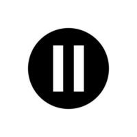 Pause button Flat Style Icon Vector