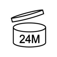 24 Month. Period after opening, PAO symbol, expiration date icon. 629344  Vector Art at Vecteezy