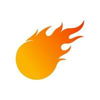 bola de fuego vector logo