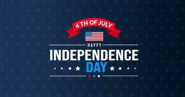 4th of July United States Independence Day celebration promotion advertising background, poster, card or banner template with American flag and typography. Independence day USA festive decoration. vector