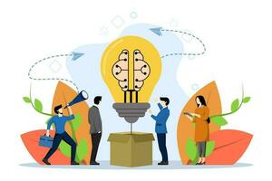 Think outside the box Concept, Showcasing creative thinking, free and unusual, Suitable for landing page, ui, web, app intro card, editorial, flyer and banner, Vector Illustration.