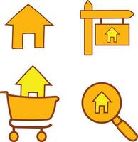 real estate icons vector home icons