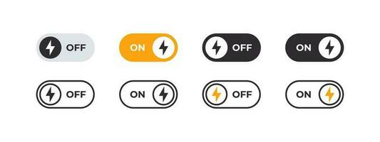 Power on power off. On and Off icons. On Off switcher. Vector scalable graphics