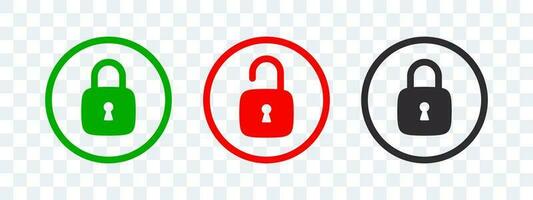 Lock icons. Padlocks badges. Security symbol icons. Vector scalable graphics