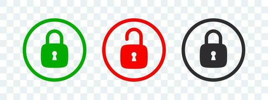 Lock icons. Padlocks badges. Security symbol icons. Vector scalable graphics