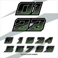 set of racing start race number sport vector illustration