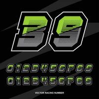 set of racing start race number sport vector illustration