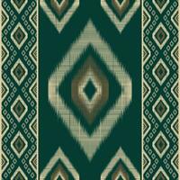 Ikat paisley. Eethnic pattern oriental African American Indonesia, Asia, Aztec motif textile and bohemian.design for background, wallpaper,carpet print, fabric, batik .vector ikat pattern. vector