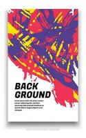 Abstract grunge background cover design with brush strokes concept. Design element for posters, magazines, book covers, brochure template, flyer, presentation. vector