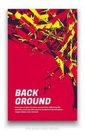 Abstract grunge background cover design with brush strokes concept. Design element for posters, magazines, book covers, brochure template, flyer, presentation. vector