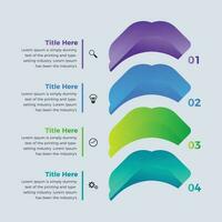 4 business infographics design. vector of templates for modern vector graph, diagram and presentations. Business concept with options, steps, parts or processes infographic  template