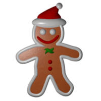 gingerbread man isolated on white Ai generative png