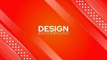 Modern banner background design with gradient colors of red and orange with stripes and halftone ornament vector