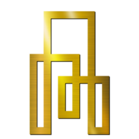 logo du bâtiment en or png