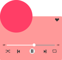 cute music player vector element png