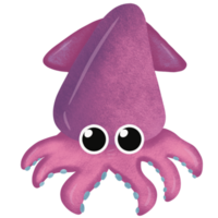 cute squid cartoon png