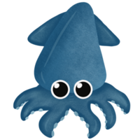 cute squid cartoon png