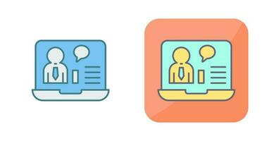 Online Job Interview Vector Icon