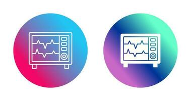 icono de vector de monitor de frecuencia cardíaca