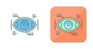 icono de vector de reconocimiento ocular