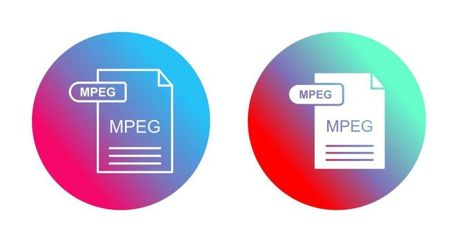 icono de vector de mpeg