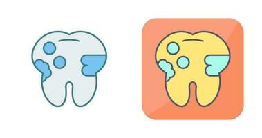 icono de vector de caries