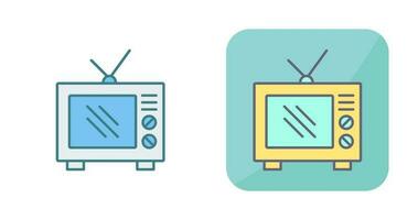 viejo, tv, vector, icono vector