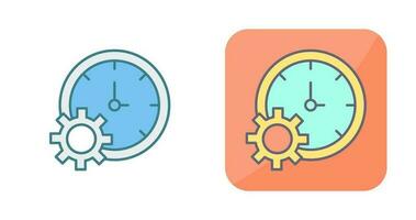 icono de vector de configuración de tiempo