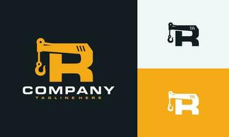letter R towing logo vector