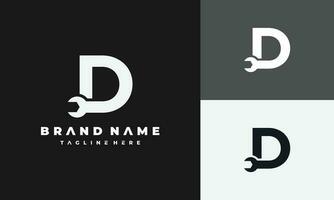 letter D wrench logo vector