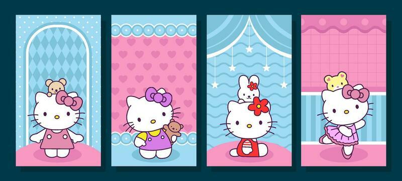 100,000 Hello kitty background Vector Images