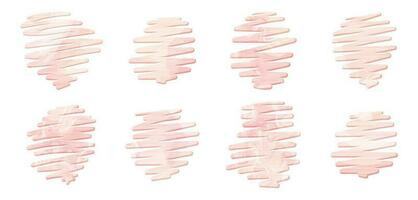 Set of vector design elements. Abstract doodles or brush strokes.